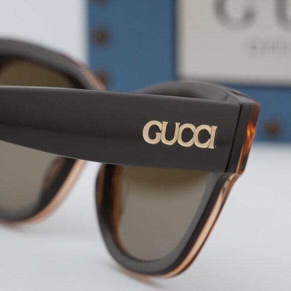 Gucci GG1789S 004 Square Sunglasses - Peach / Brown main image 7